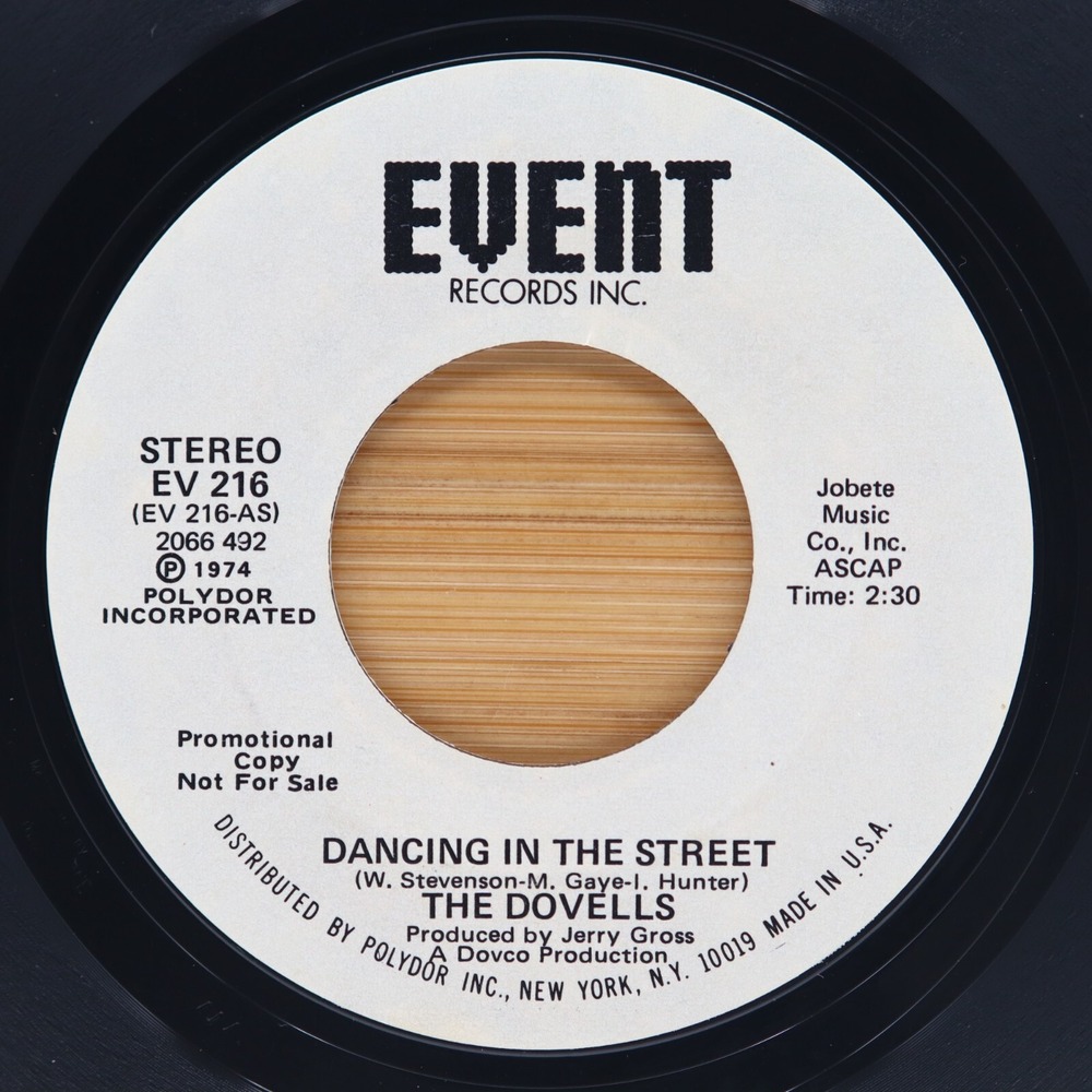 THE DOVELLS - DANCING IN THE‎ STREET - ROCK POP 45 PROMO EVENT